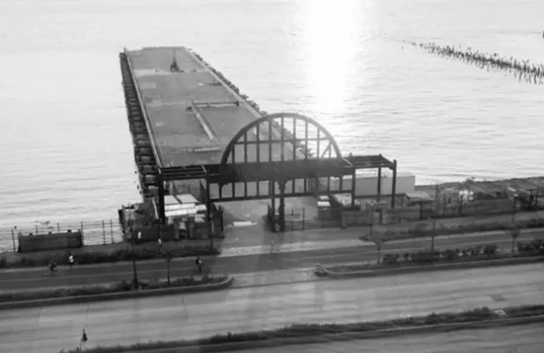 Historical photo of the pier