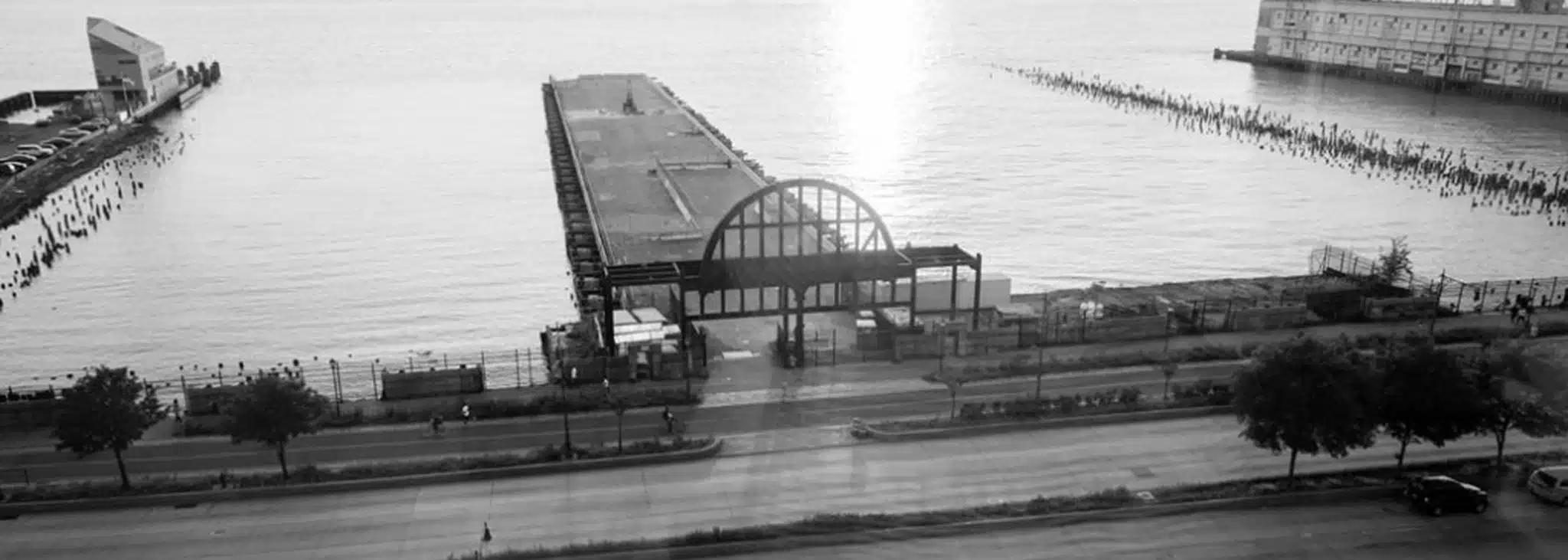 Historical photo of the pier